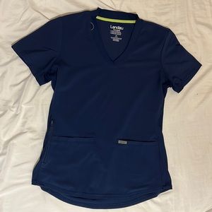 Landau Forward XS Scrub Top- Dark Blue